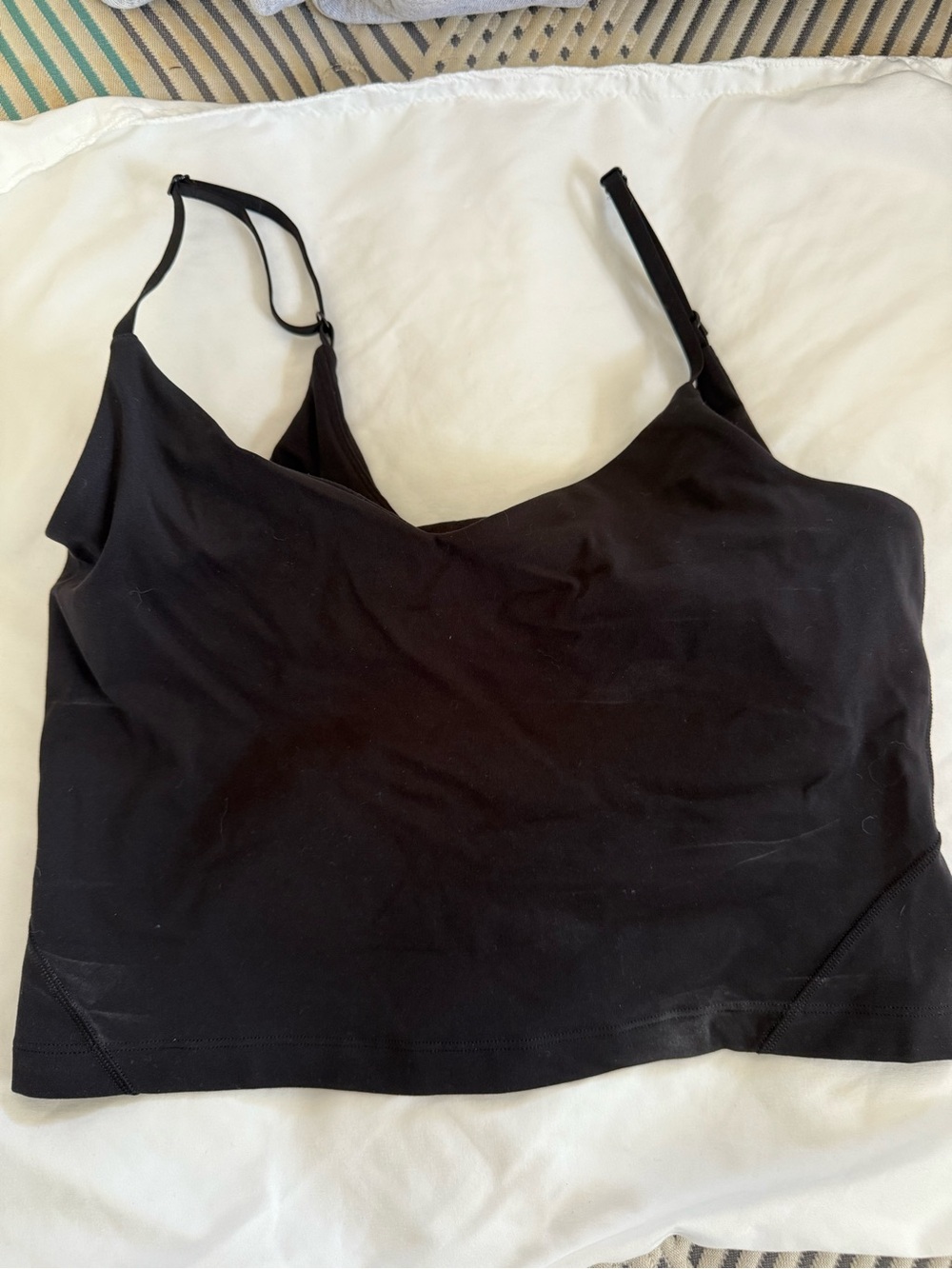 lululemon athletica Black Adjustable-Strap Crop Top